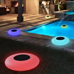 BORUiT – lampe solaire LED pour piscine, imperméable, rvb, 7 couleurs changeantes, éclairage d'extérieur, idéal pour un jardin 