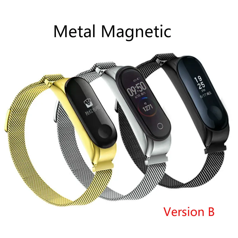 Для mi band ремешок для mi band 3 4 часы браслет из нержавеющей стали ремешок Смарт часы Сменный ремень для mi band 4 3 ремешок