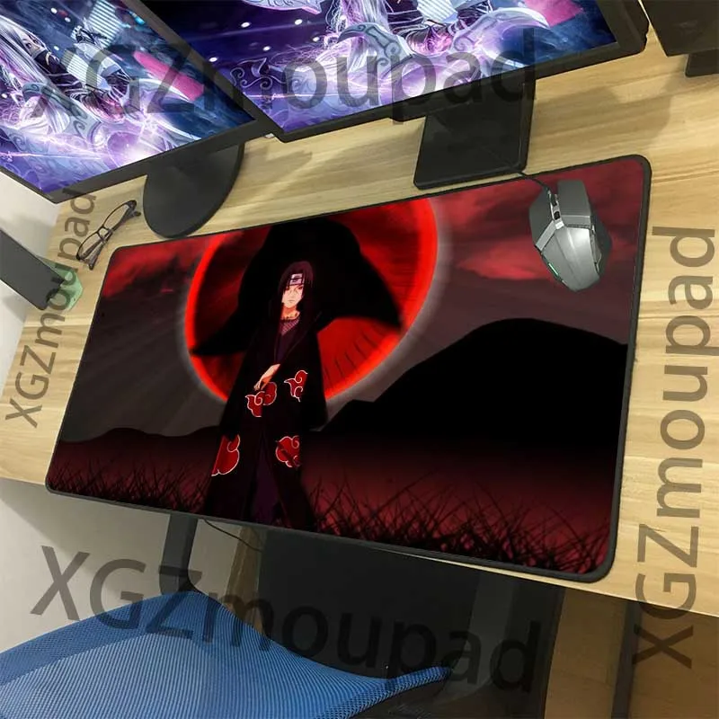 XGZ аниме Мышь Pad черный швы с рисунком из Наруто Mingyue Итачи Учиха компьютерный стол