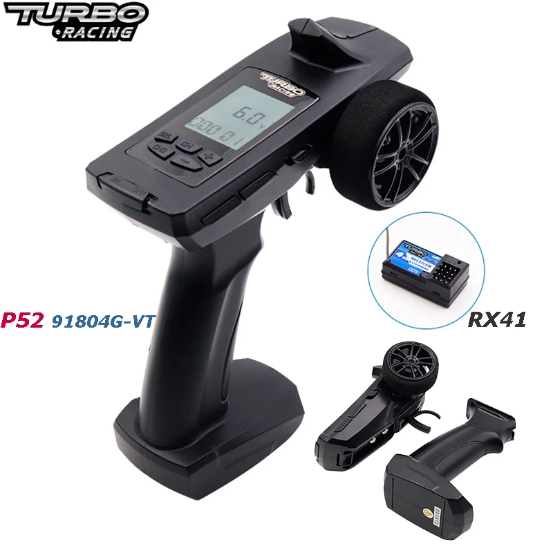 Turbo Racing P32 91803G-C 2.4G 4CH RC Remote Controller With LCD Display - Waterproof For Cars & Boats