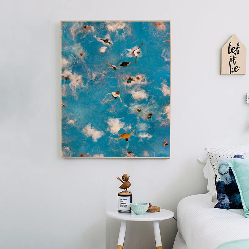 Summer Swim Canvas Poster Bedroom Decor