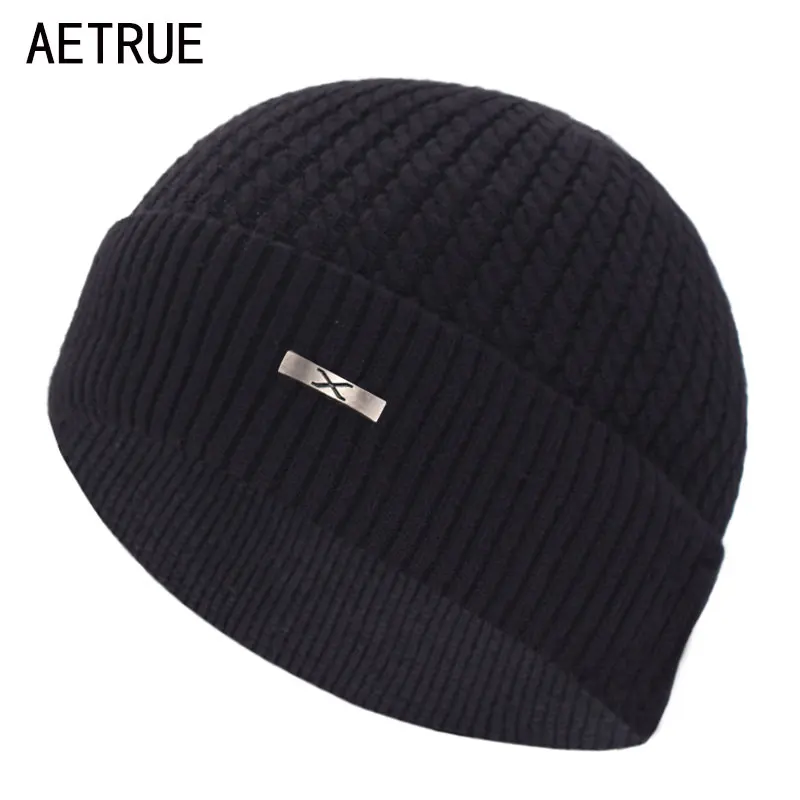 

Brand Skullies Beanies Winter Knitted Hat Men Winter Hats For Men Cap Male Bonnet Homme Mask X Solid Women Winter Beanie Hat Cap