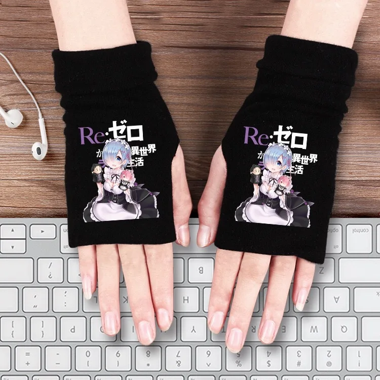 Grandmaster of Demonic Cultivation Glove Wei Wuxian Lan Wangji King Avatar Onmyoji Gintama Black Butler зимние теплые полуперчатки - Цвет: 13