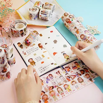 

Kawaii Diary Life Decoration Washi Tape Japanese Lovely Bullet Journal Daily Planner Adhesive Paper Lovely Handmade Stickers