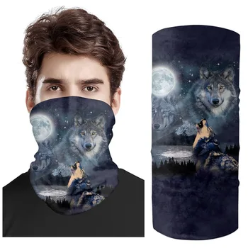 

3D Wolf Multifunctional Men Magic Scarf Dustproof Anti UV Scarf Ring Unisex Women Bandanas Windproof Hair Band Chusta Na Glowe