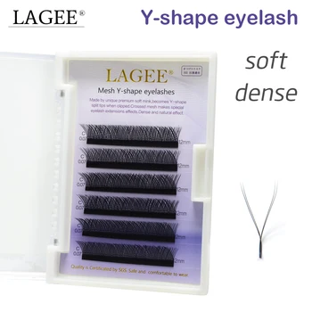 

LAGEE Y Shape volume Mesh eyelash extensions crisscross false eyelashes soft natural Long Easy fanning mink Make up tool