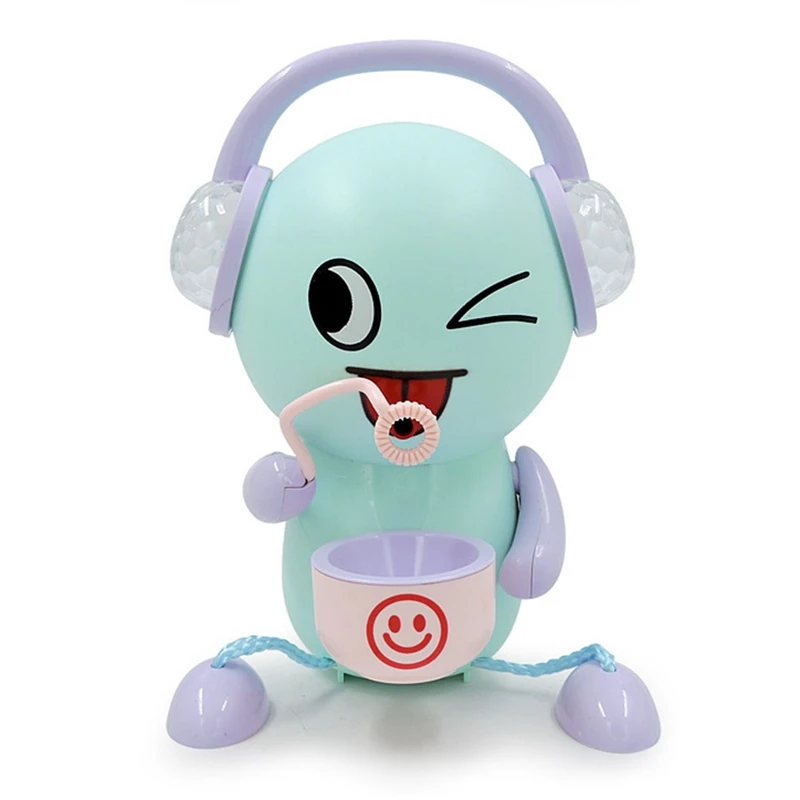Открытый пузырь мультфильм Ванна игрушка наушник Expression Bubble Maker ванна для Купания Мыло машина для детей с музыкальной водой игрушка