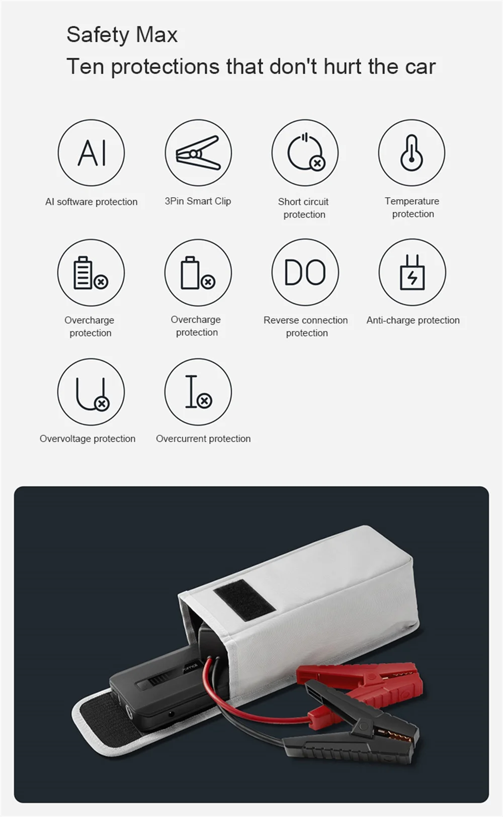 Buy Jomz [IX] Xiaomi 70mai Jump Starter Max 18000mAh Battery Power Bank