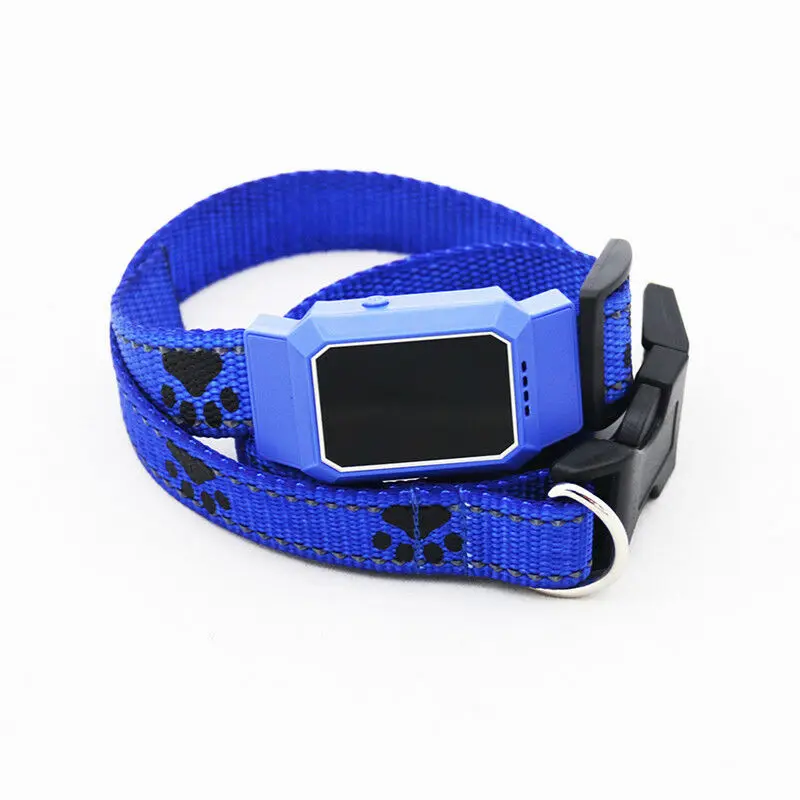 Водонепроницаемый D35 ошейник с трекером gps GSM GPRS локатор реального времени для собак кошек - Цвет: blue