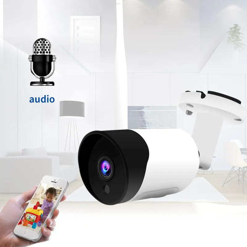 Wi Fi камера 1080P ONVIF Беспроводная сигнализация Push CamHi P2P 2MP CCTV Bullet наружная IP со слотом