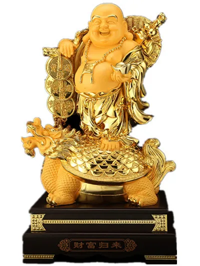 MAITREYA BUDDHA DECORATION LIVING ROOM BIG BELLY LAUGHING BUDDHA OFFICE DECORATION HOUSEWARMING GIFT SCULPTURE