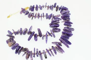 

charoite purple baroque branch 10-18mm necklace 16" FPPJ wholesale beads nature for woman gift