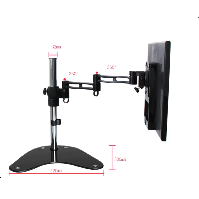 

DL-T602 full motion 360 rotate aluminum single monitor stand lcd table mount computer desktop stand VESA 100x100 75x75 holder