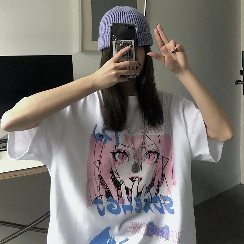 H08bf38a233254921bcd094cf90c5eac9F - Anime Oversized Short-Sleeve Streetwear T-Shirt