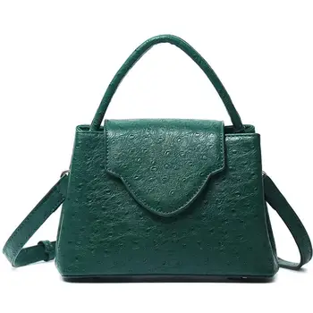 

Ostrich Leather Bags Women's Handbags Fashion Luxury Designer Shoulder Bags 2020 New Arrival Genuine Leather Party Messenger Bag