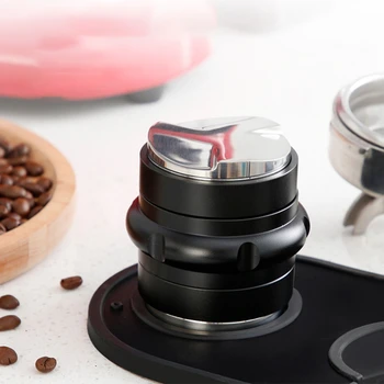 

ELEG-Coffee Powder Compactor Stainless Steel Flat Bottom Three Pulp Double Head Powder Compactor