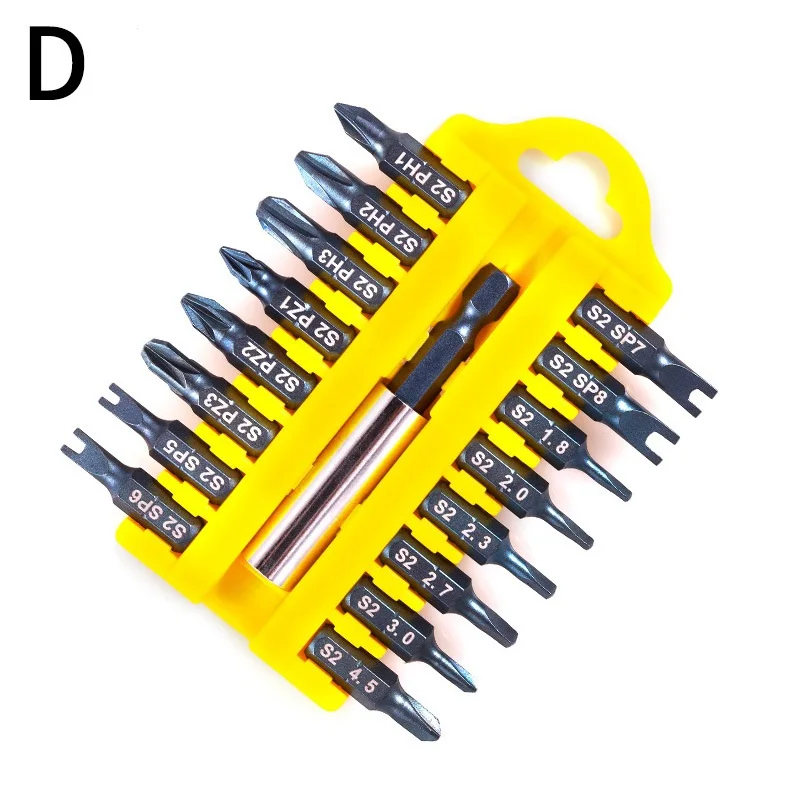 17* Защита от вскрытия Torx Шестигранная звезда бит магнитный держатель отвертка Биты Крест/Torx/щелевой/Y/u-тип/квадратный/PZ/треугольный Тип
