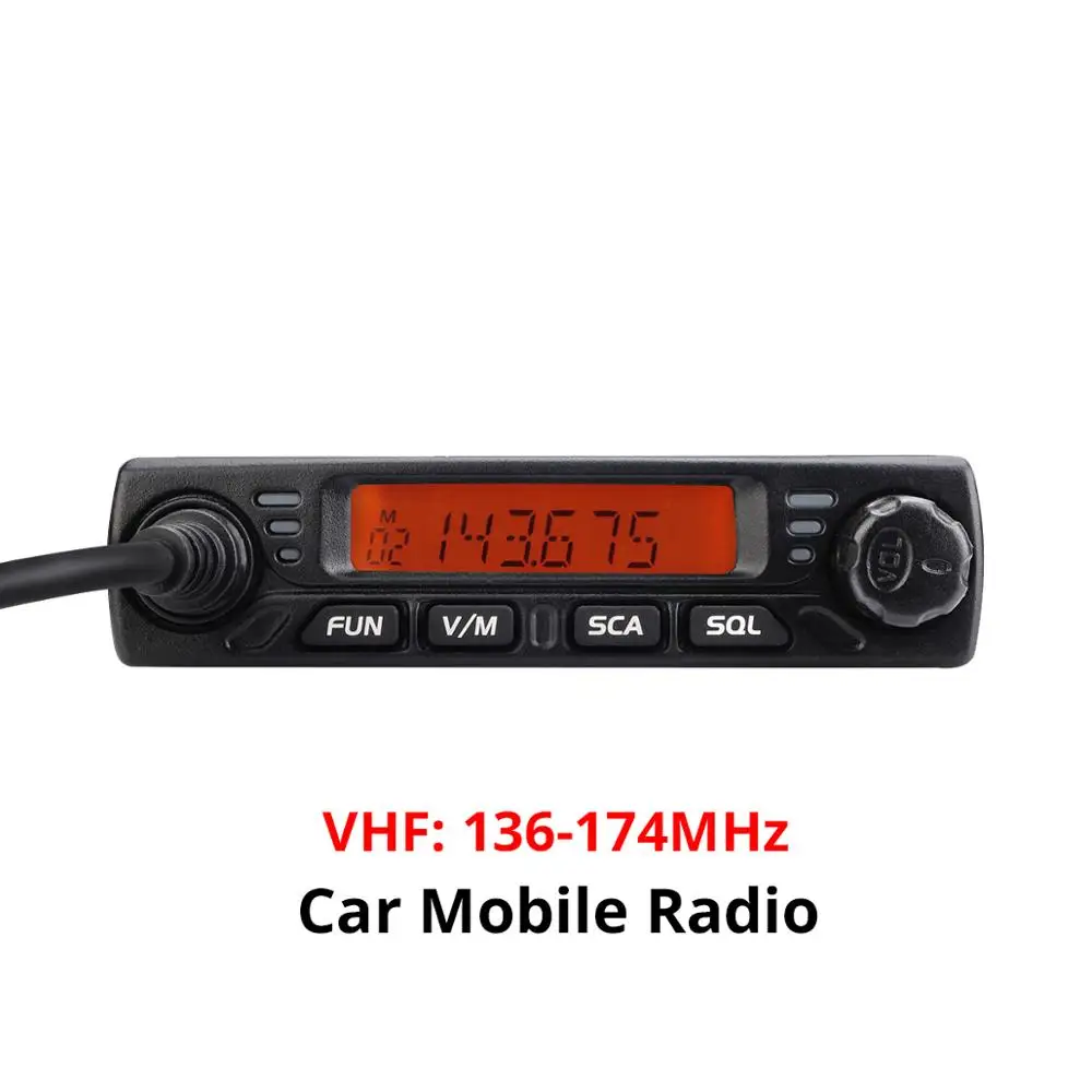 RETEVIS RT98 мини мобильное радио VHF(или UHF) 15 Вт 199 CH Автомобильная рация, радиоприемник с ЖК-дисплеем, автомобильный радиоприемопередатчик с большим радиусом действия - Color: VHF without cable