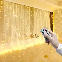 3M USB LED Curtains Festoon Led Light Garlands Christmas Lights String Lights New Year Street Garland Christmas Decorations 2021