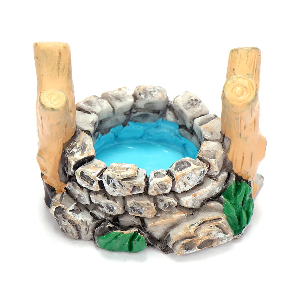 New DIY Miniature Landscape Mini Pool Fairy Tale Garden Lawn Decoration Mountain Doll HouseHome Decoration Crafts Ornaments miniature ornament