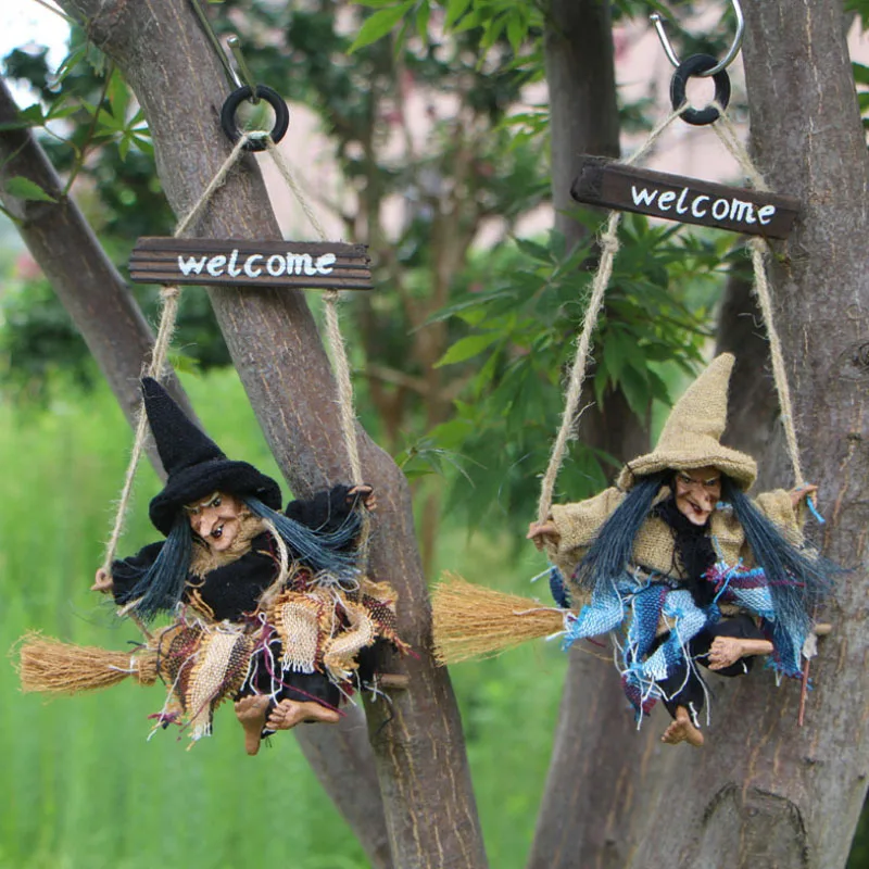 

Halloween Arrangement Ghost Festival Bar Decoration Horror Scary Hanging Ghost Flying Witch Pendant PSC91