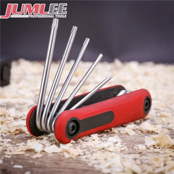 

1 Set Portable Foldable Wrench Key Set Hex Allen Screw Driver Metric Tool Flat Or Torx Type Folding Hexagon Wrench Repair Tool
