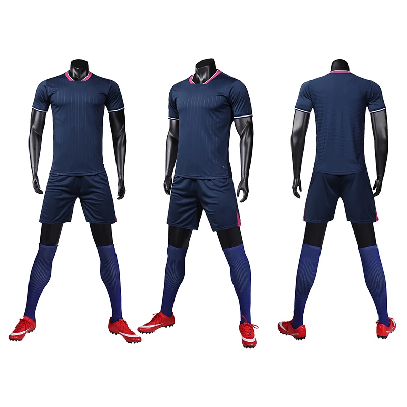 men short sleeve blue soccer jersey set green football uniform blue boy soccer shirt kids running sport jersey name number