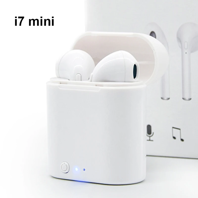 i7mini i7s TWS i9s i12 Беспроводная bluetooth-гарнитура в ухо Hifi стерео наушники с зарядным устройством микрофон для всех смартфонов - Цвет: i7mini