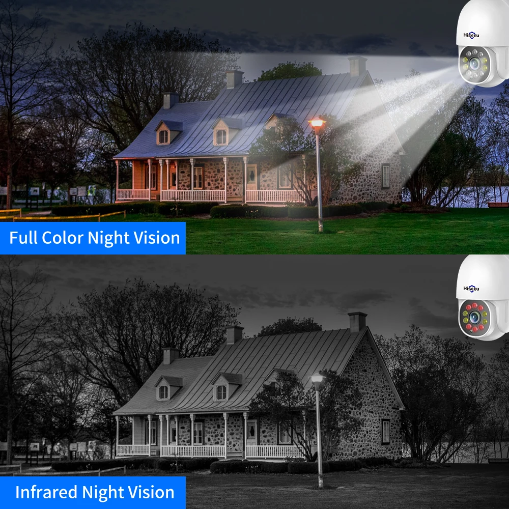 Скоростная купольная IP камера Hiseeu 1080P 2 МП PTZ Wi Fi уличная Беспроводная сетевая