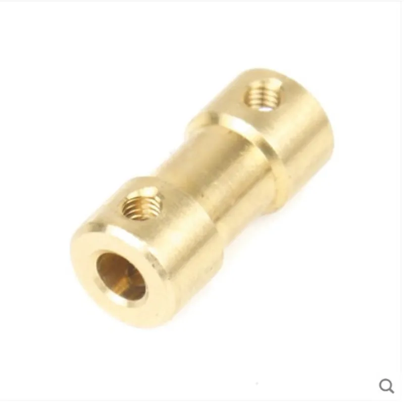 Brass Rigid Motor Shaft Coupling Coupler Motor Transmission Connector Screws Wrench 2mm 2.3mm 3mm 3.17mm 4mm 5mm 6 6.35mm shaft coupler shaft connector rigid shaft coupler