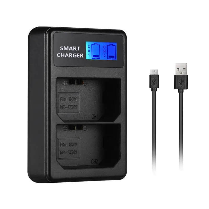 IG-Np-Fz100 Usb ЖК-дисплей двойной порт зарядное устройство для So-Ny A7Iii A9 A7Riii A7Siii