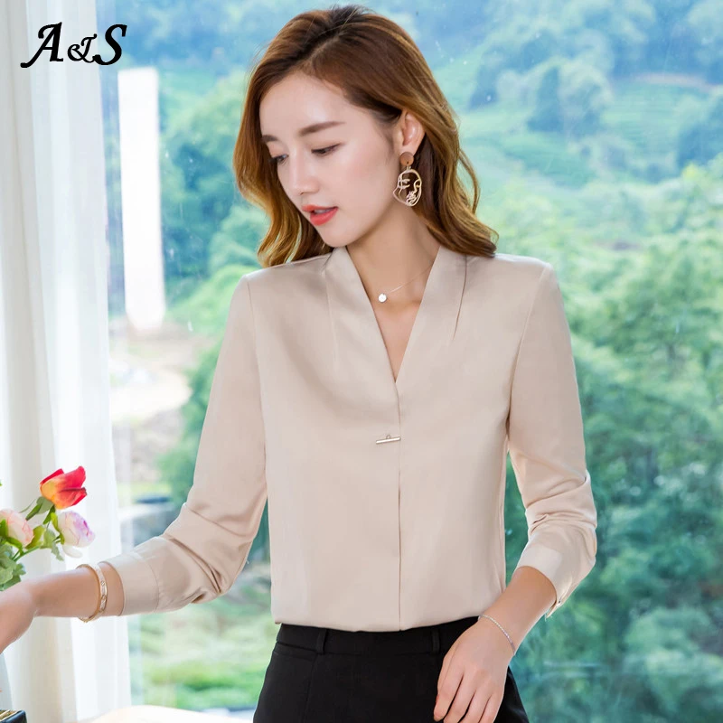 Womens tops and blouses Long Sleeve Blouse Shirts Women Tops Ladies Tops Casual Office Lady Plus Size Elegant Women Blouses