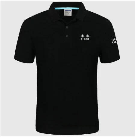 2 Летняя рубашка поло с логотипом CISCO, брендовая мужская Модная хлопковая рубашка поло с коротким рукавом, однотонные футболки из Джерси, футболки f - Цвет: 2