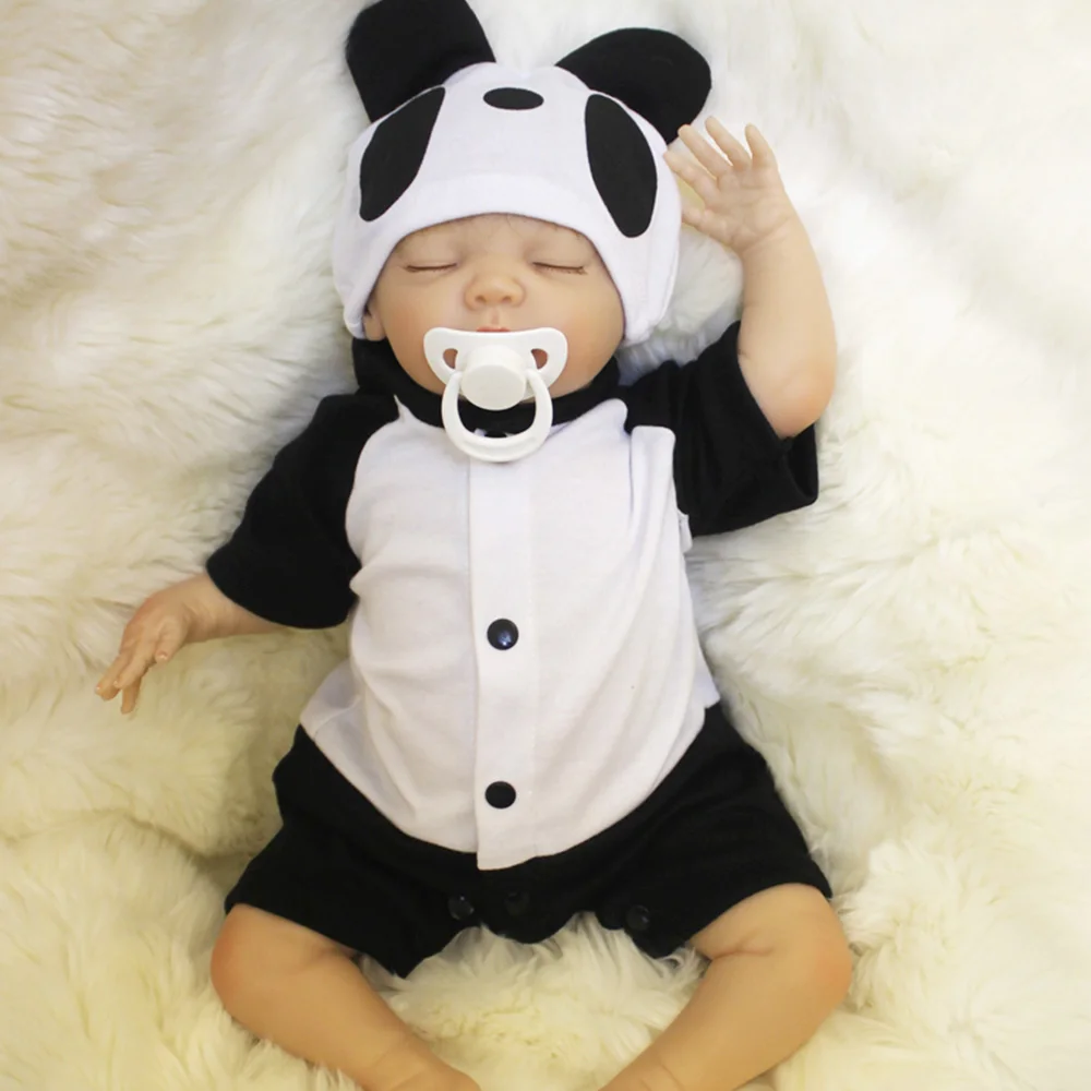 OtardDolls Reborn Dolls 18 дюймов bebe Reborn Doll мягкий виниловый силиконовый кукла для новорожденных bonecas одежда с пандой для детей Подарки