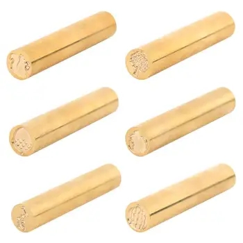 

1pcs Retro Cylindrical Seal Wax Brass Stamp for Envelope Seal Stamp Seal Wax DIY Invitation Cards Party Decoration Craft Gifts