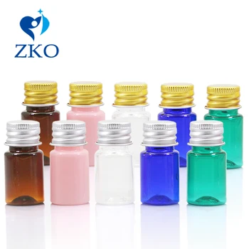 

Free Shipping 1pcs 5ml Color PET bottle Aluminum lid Cosmetic bottle low price travel refillable bottle