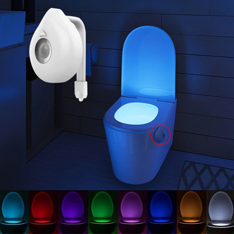 

LED Toilet light 8 Colors Toilet Seat Night Lights Motion Sensor WC Light Human body induction Changeable Lamp for Toilet Bowl