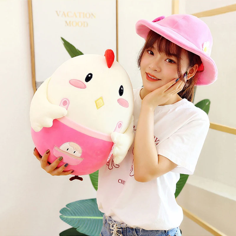 Small Chicken Figurine Big Fat Chick Cute Plush Toy Pillow Home Bedroom DC120 | Дом и сад