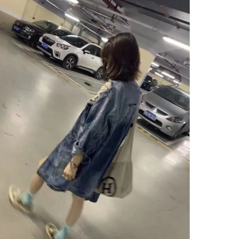 Осеннее длинное Свободное пальто Женская Ковбойская ветровка Befree жакет Harajuku Mujer ривердейл Уличная куртки BTS