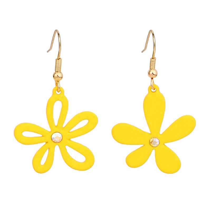 Fehame Bohemian Flower Earrings For Women 2020 Fashion Metal Pearl