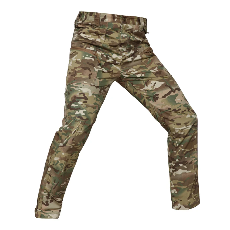 Мужские камуфляжные тактические брюки рип-стоп водонепроницаемый военный армейский боевой брюки мужские солдатики страйкбол хлопок брюки карго - Цвет: PLY-58 CP
