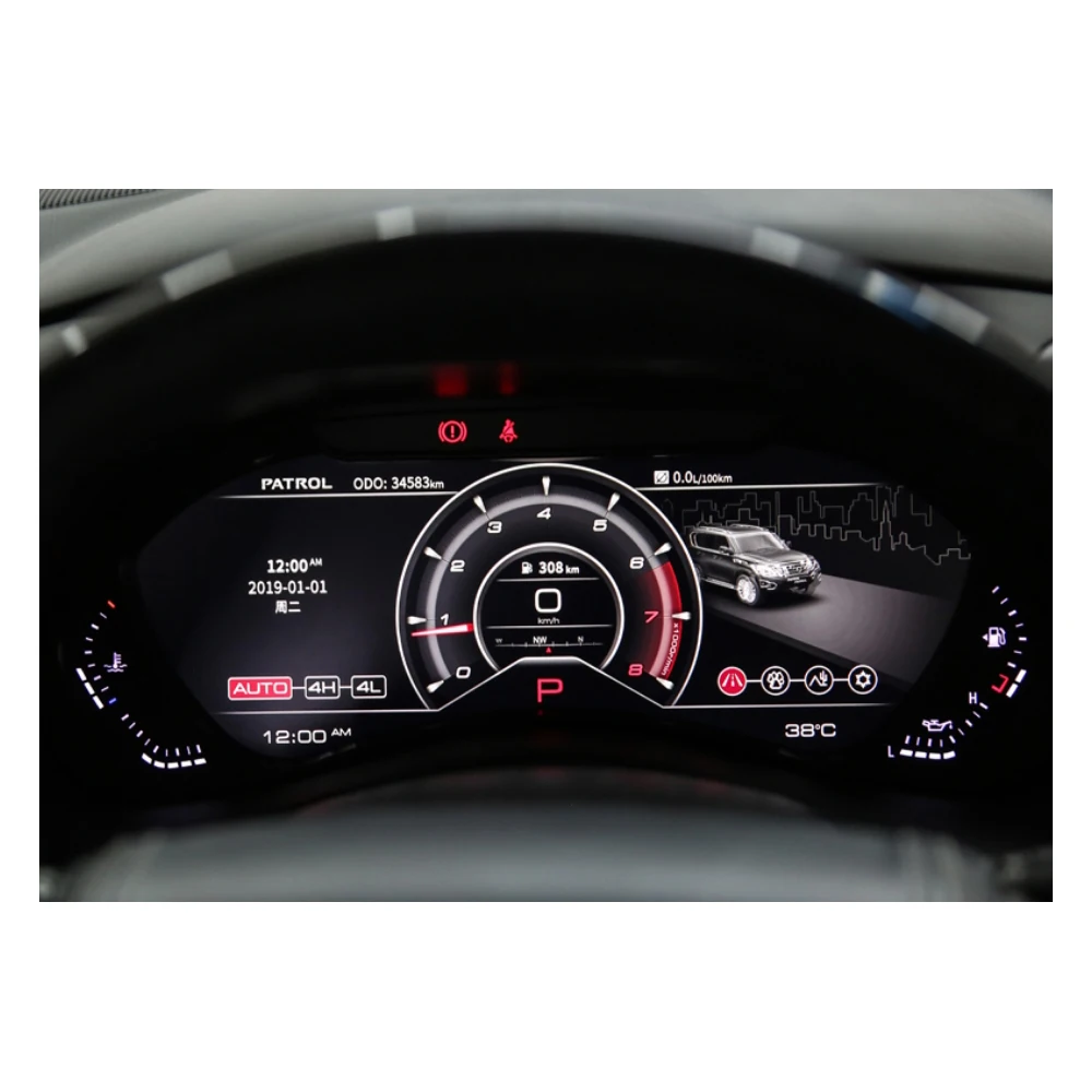 

LCD touchable dashboard screen instrument cluster for Nissan Patrol Y62 2018 2019 2020
