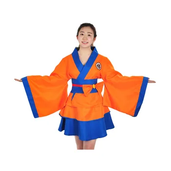 

Halloween Party Lady Girl Fashion Dragon Ball Lolita skirt Dragon Ball Son Goku Kimono skirt Cosplay Kakarotto costume