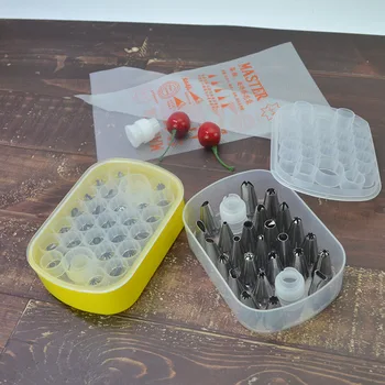 

27Pcs DIY Handmade Baking Tools 430 Stainless Steel Icing Piping Nozzles Pastry Nozzles Set Cakes Decorating Reusable