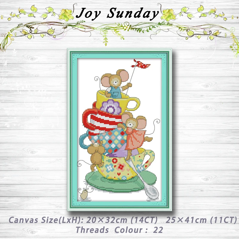 

occupation mouse cartoon painting dmc 14CT 11CT counted cross stitch kits embroidery set Needlework Set chinese cross stitch