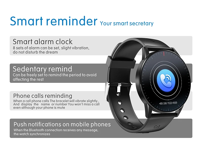 Bluetooth Смарт-часы для мужчин монитор сердечного ритма во время сна фитнес-трекер спортивные умные часы будильник смарт-напоминание смарт-браслет