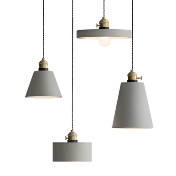 

Nordic industrial wind cement chandelier retro creative bar bedroom bedside restaurant single head small chandelier LL10291331