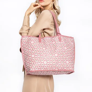 

2020 new European and American style handbags Two-piece bag large capacity PU Leather shoulder bag shopping bag Women bag tote