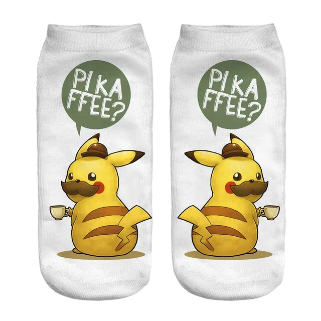 Cute Pokemon Pikachu Figure Cotton Socks Pokemon Squirtle Charmander Bulbasaur Anime Cosplay Men Women Ankle Cotton Socks 16