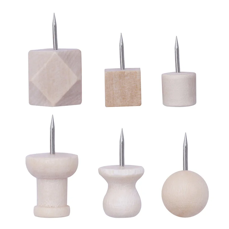 1 коробка деревянная булавка для рисования пробковая доска брошь большого пальца